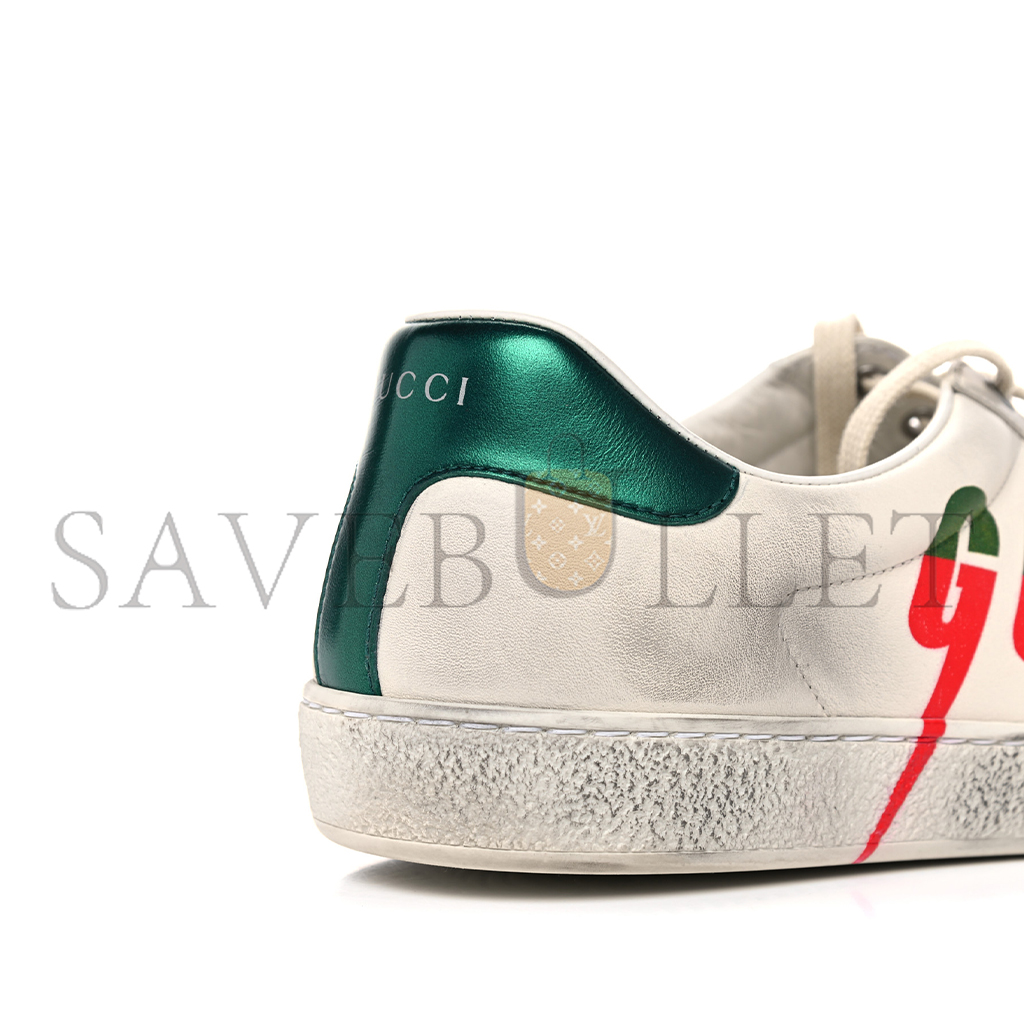 G*u*i distressed calfskin mens ace blade sneakers 11 923484